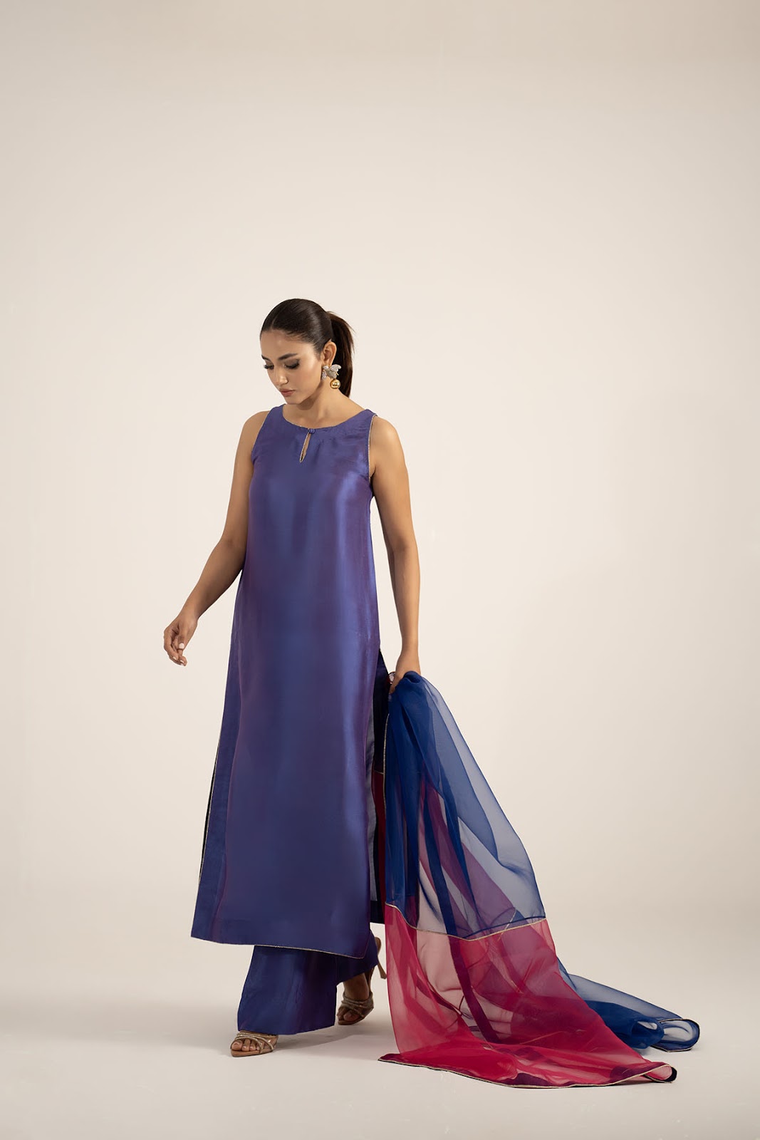 Khushboo &amp; Pankaj Royal Blue Pure Silk Kurta Set (Silk Serenity)