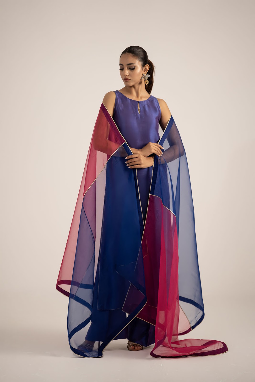 Khushboo &amp; Pankaj Royal Blue Pure Silk Kurta Set (Silk Serenity)