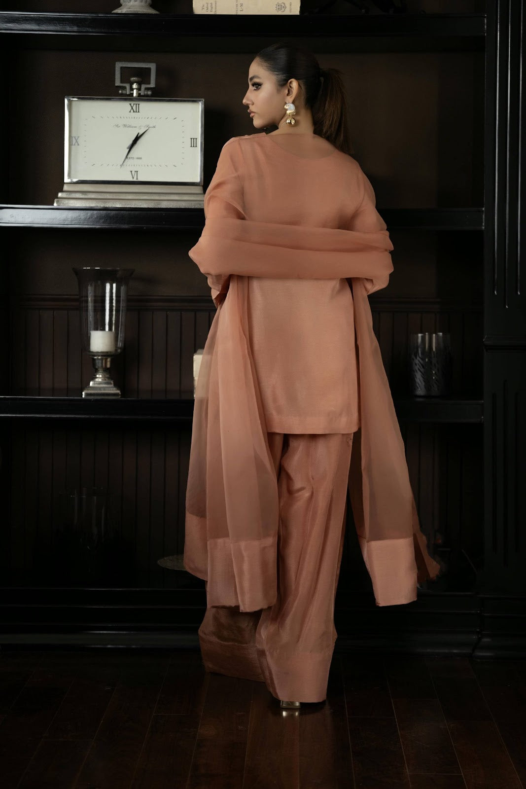 Khushboo &amp; Pankaj Soft Peach Pure Silk Kurta Set (Silk Serenity)
