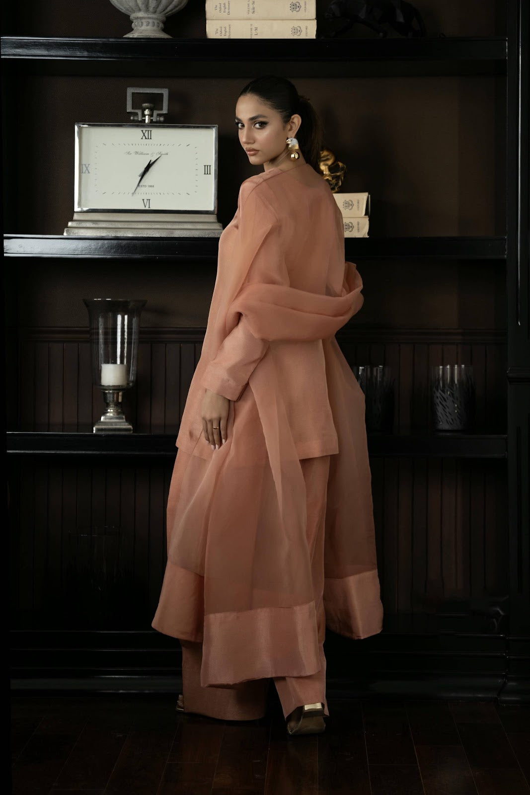 Khushboo &amp; Pankaj Soft Peach Pure Silk Kurta Set (Silk Serenity)