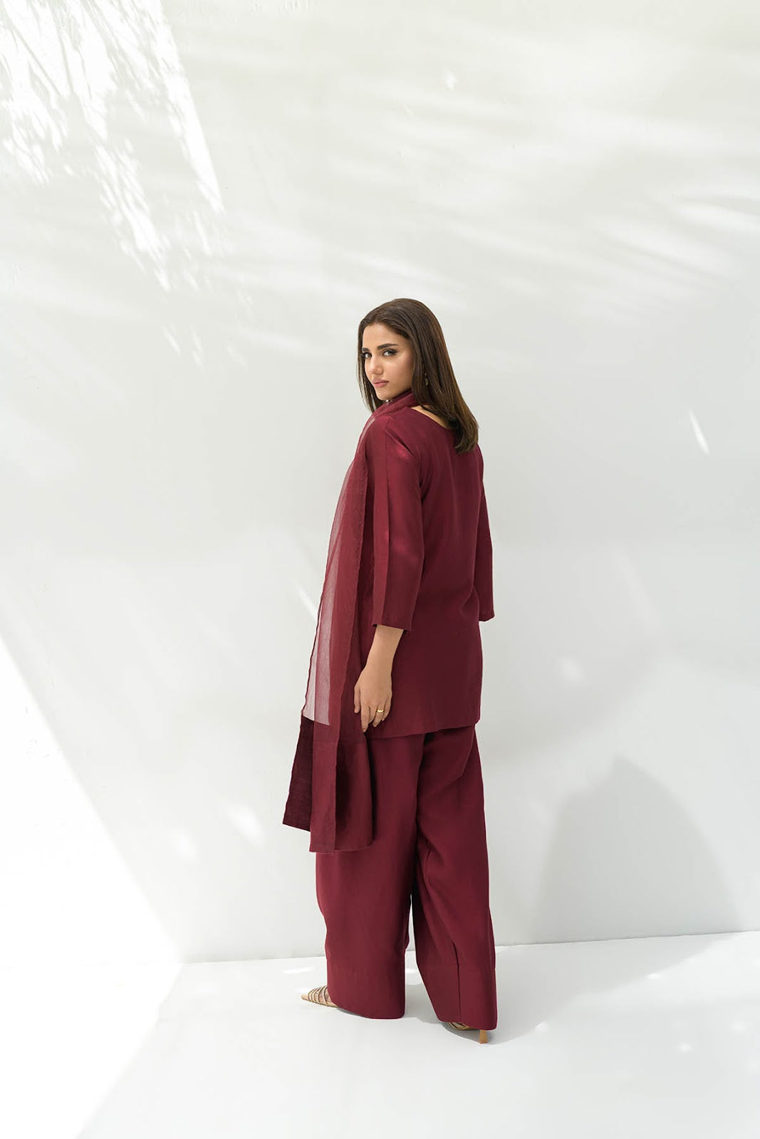 Khushboo &amp; Pankaj Deep Wine Pure Silk Kurta Set (Silk Serenity)