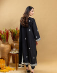 Khushboo & Pankaj Noir Ivory Embroidered Suit Set