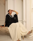 Khushboo & Pankaj Black & Ivory Embroidered Silk Suit Set