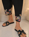 Khushboo & Pankaj Black Bird Embroidered Kurta Set