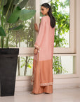 Khushboo & Pankaj Coral Blush Embroidered Suit Set with Dupatta