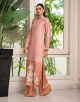 Khushboo & Pankaj Coral Blush Embroidered Suit Set with Dupatta