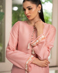 Khushboo & Pankaj Coral Blush Embroidered Suit Set with Dupatta