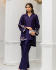 Khushboo & Pankaj Deep Plum Embroidered Co-ord Set