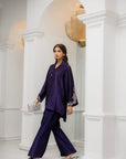 Khushboo & Pankaj Deep Plum Embroidered Co-ord Set