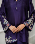 Khushboo & Pankaj Deep Plum Embroidered Co-ord Set