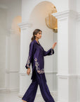 Khushboo & Pankaj Deep Plum Embroidered Co-ord Set