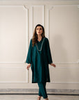Khushboo & Pankaj Emerald Dusk Embroidered Kurta Trouser Set