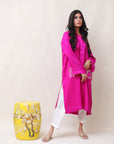 Khushboo & Pankaj Fuchsia Embroidered Kurta Set