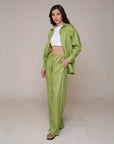 Khushboo & Pankaj Green Reverie Linen Relaxed Co-Ord Set
