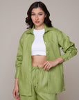 Khushboo & Pankaj Green Reverie Linen Relaxed Co-Ord Set