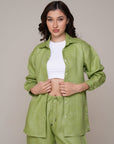 Khushboo & Pankaj Green Reverie Linen Relaxed Co-Ord Set