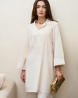 Khushboo & Pankaj Ivory Cotton Tunic Co-Ord Set