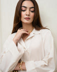 Khushboo & Pankaj Ivory Cotton Tunic Co-Ord Set