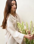 Khushboo & Pankaj Ivory Cotton Tunic Co-Ord Set