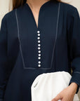 Khushboo & Pankaj Indigo Ink Cotton Tunic Co-Ord Set