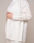 Khushboo & Pankaj Ivory Shell Linen Relaxed Co-Ord Set