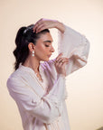 Khushboo & Pankaj Ivory Pintuck Kurta Set