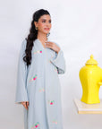 Khushboo & Pankaj Mist Blue Embroidered Kurta Set