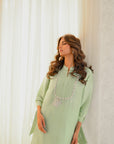 Khushboo & Pankaj Mint Green Silk Suit Set