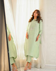Khushboo & Pankaj Mint Green Silk Suit Set