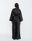 Khushboo & Pankaj Midnight Veil Linen Wrap Co-Ord Set