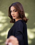 Khushboo & Pankaj Noir Ease Black Kurta Set
