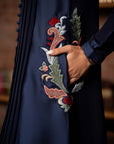 Khushboo & Pankaj Midnight Navy Embroidered Pleated Kurta Set