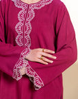 Khushboo & Pankaj Deep Pink Embroidered Kurta Set