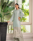Khushboo & Pankaj Sage Green Embroidered Suit Set with Dupatta