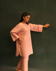 Khushboo & Pankaj Blush Petal Embroidered Kurta Set