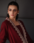 Khushboo & Pankaj Wine Red Statement Kurta Set