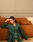 Khushboo & Pankaj Forest Threadwork Kurta Set