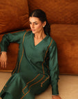 Khushboo & Pankaj Forest Threadwork Kurta Set