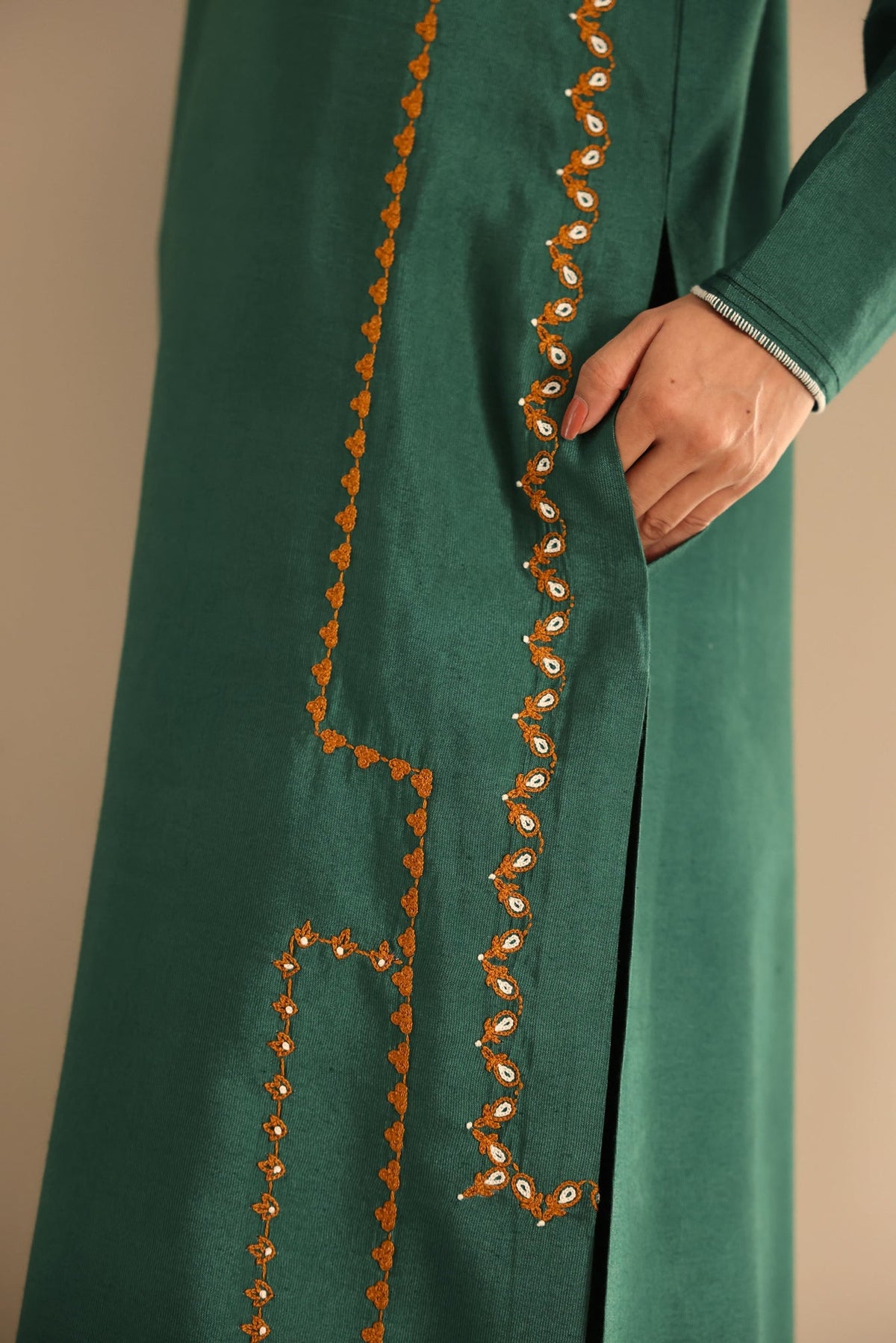 Khushboo &amp; Pankaj Forest Threadwork Kurta Set
