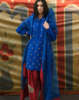 Khushboo & Pankaj Midnight Blue Gota Work Kurta Set