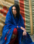 Khushboo & Pankaj Midnight Blue Gota Work Kurta Set