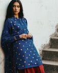 Khushboo & Pankaj Midnight Blue Gota Work Kurta Set