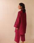 Khushboo & Pankaj Rosewood Raw Edge Co-ord Set