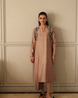 Khushboo & Pankaj Sandstone Kurta with Botanical Accents