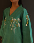 Khushboo & Pankaj Botanical Threadwork Kurta Set