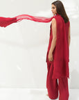 Red solid Farshi Salwar Set