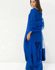 Electric Blue solid Farshi Salwar Set