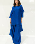 Electric Blue solid Farshi Salwar Set