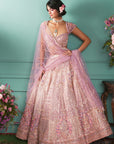 Lilac Lehenga With Seven Vows Elements