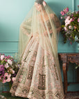 Black & Green Lehenga With French Chateau Elements